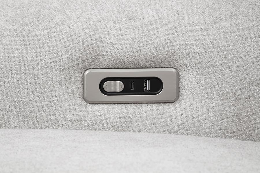 Sylmar 2-piece Chenille Power Reclining Sofa Set Dove Grey