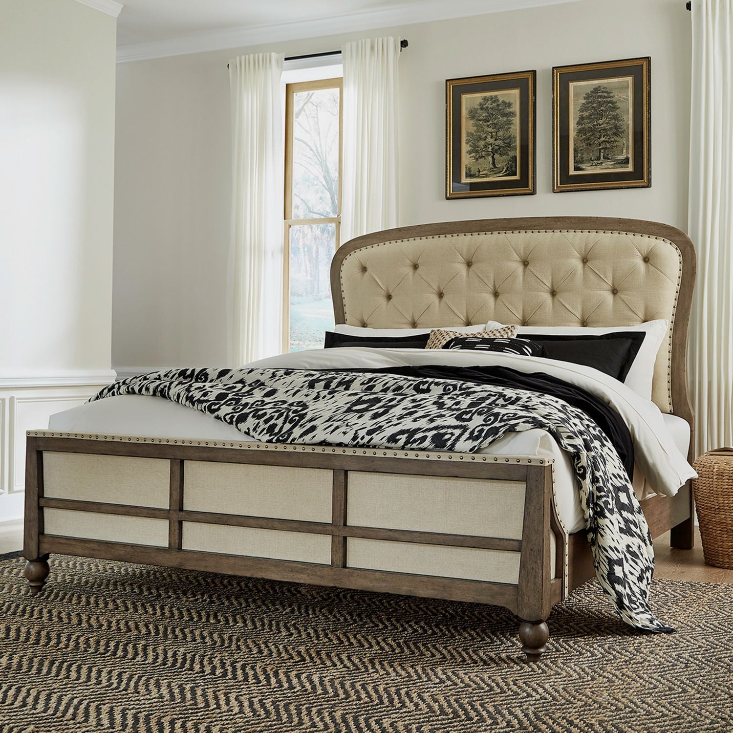 Americana Farmhouse King Shelter Bed
