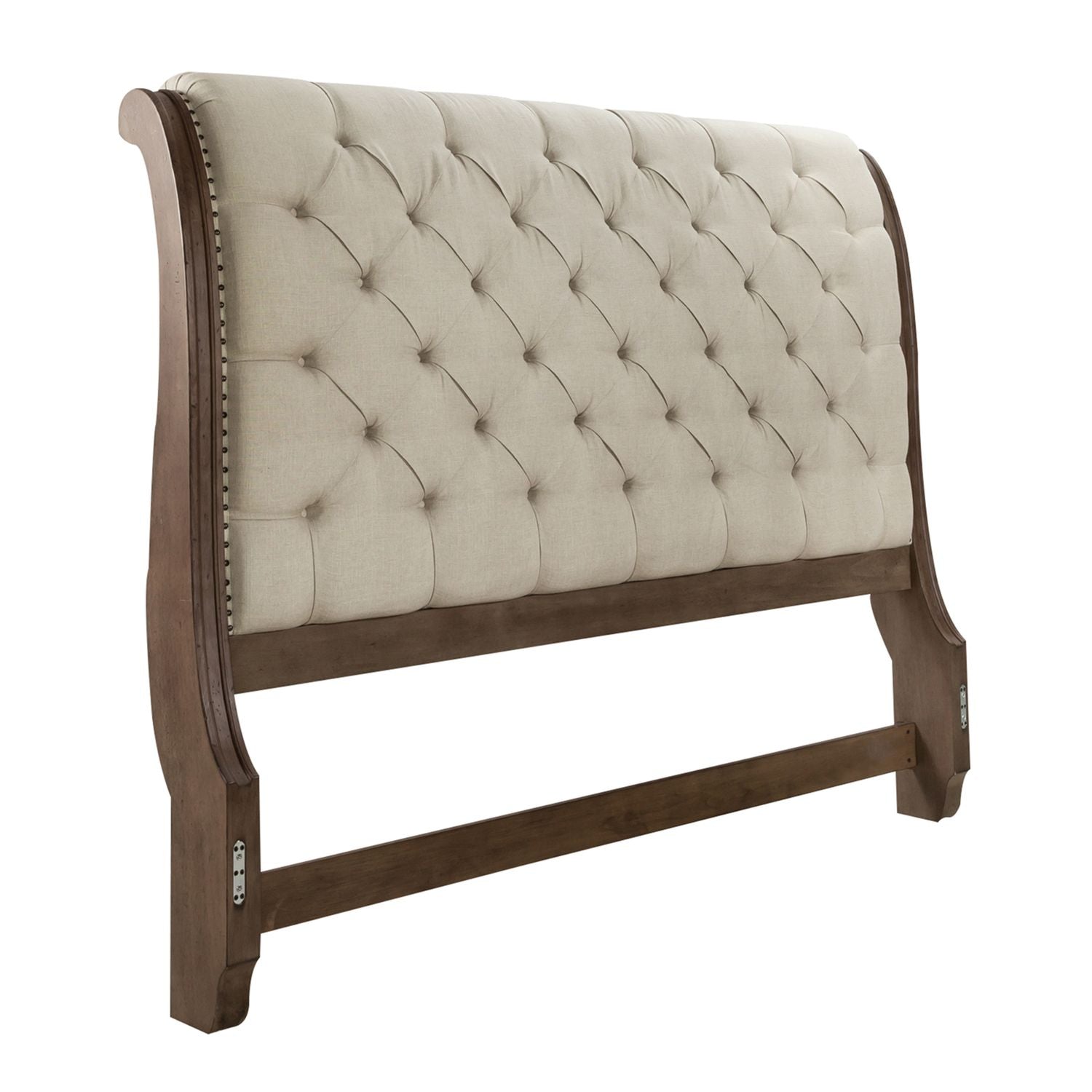 Americana Farmhouse Queen Upholstery Sleigh Headboard