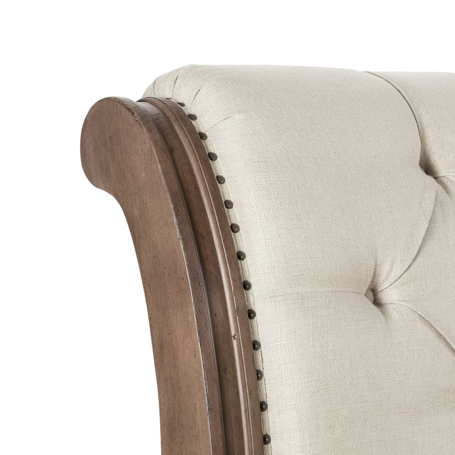 Americana Farmhouse Queen Upholstery Sleigh Headboard