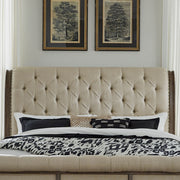 Americana Farmhouse Queen Upholstery Sleigh Headboard