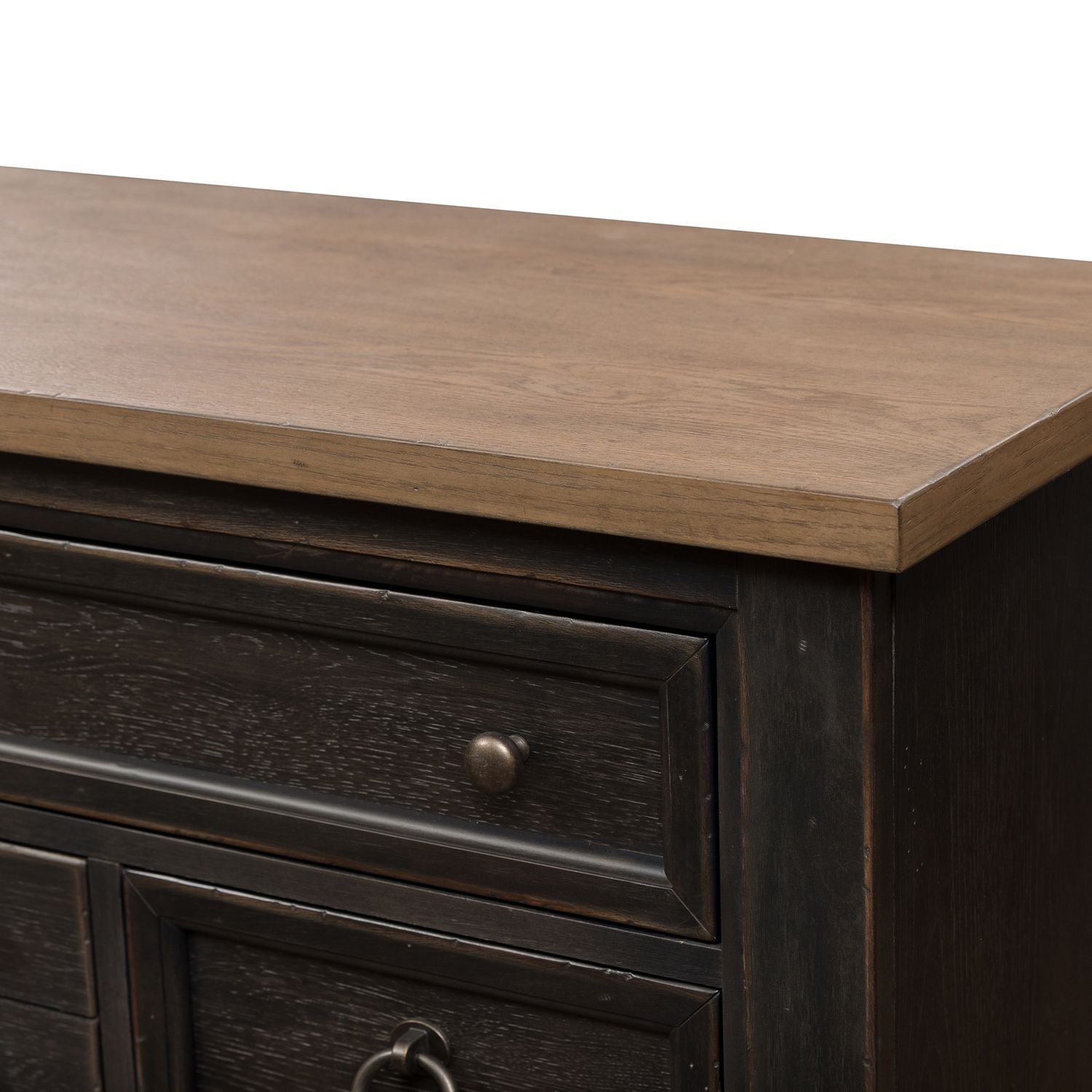 Americana Farmhouse 9 Drawer Dresser - Black