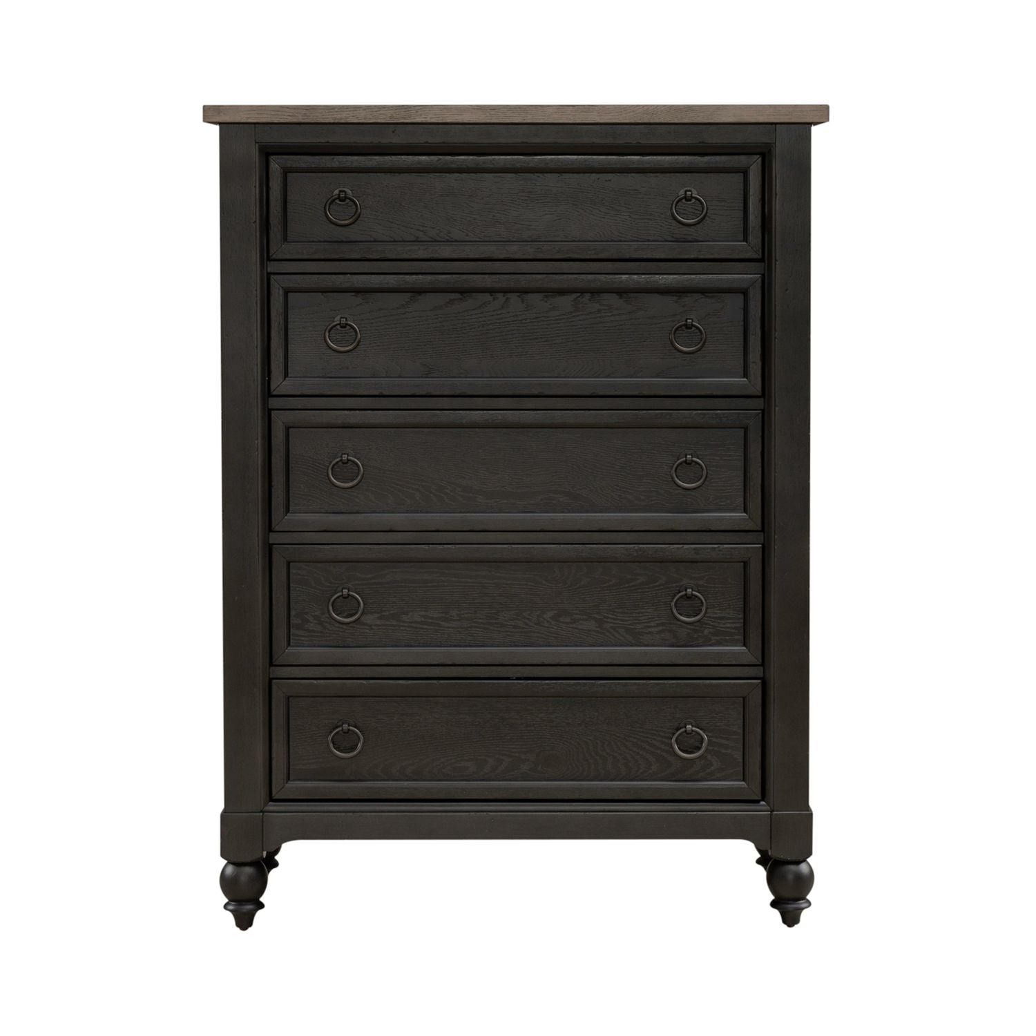 Americana Farmhouse 5 Drawer Chest - Black
