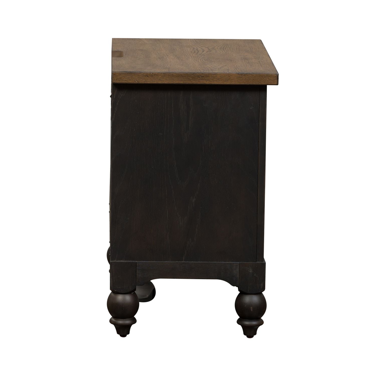 Americana Farmhouse 2 Drawer Nightstand with Charging Station - Black