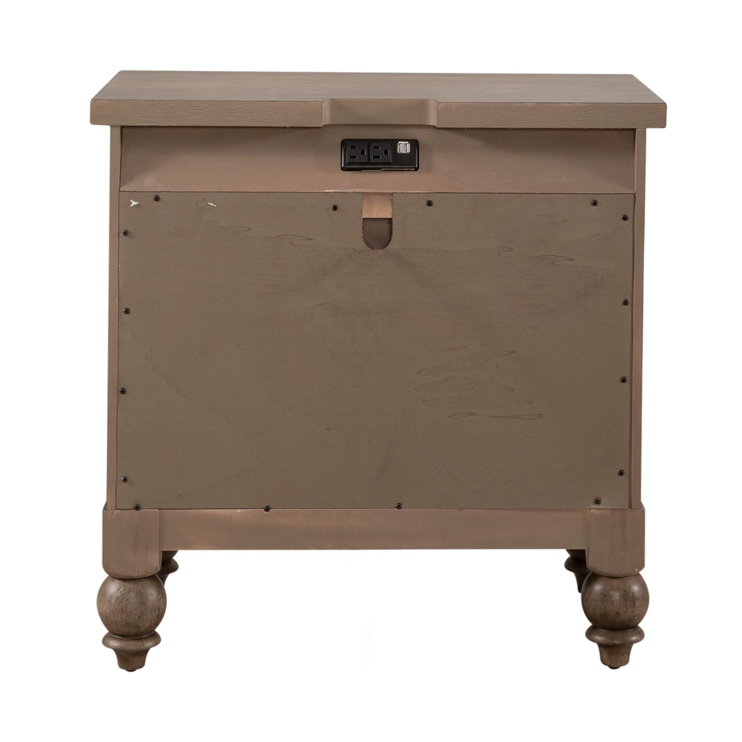 Americana Farmhouse 2 Drawer Nightstand with Charging Station
