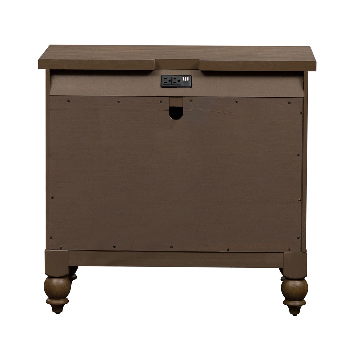 Americana Farmhouse Bedside Chest with Charging Station