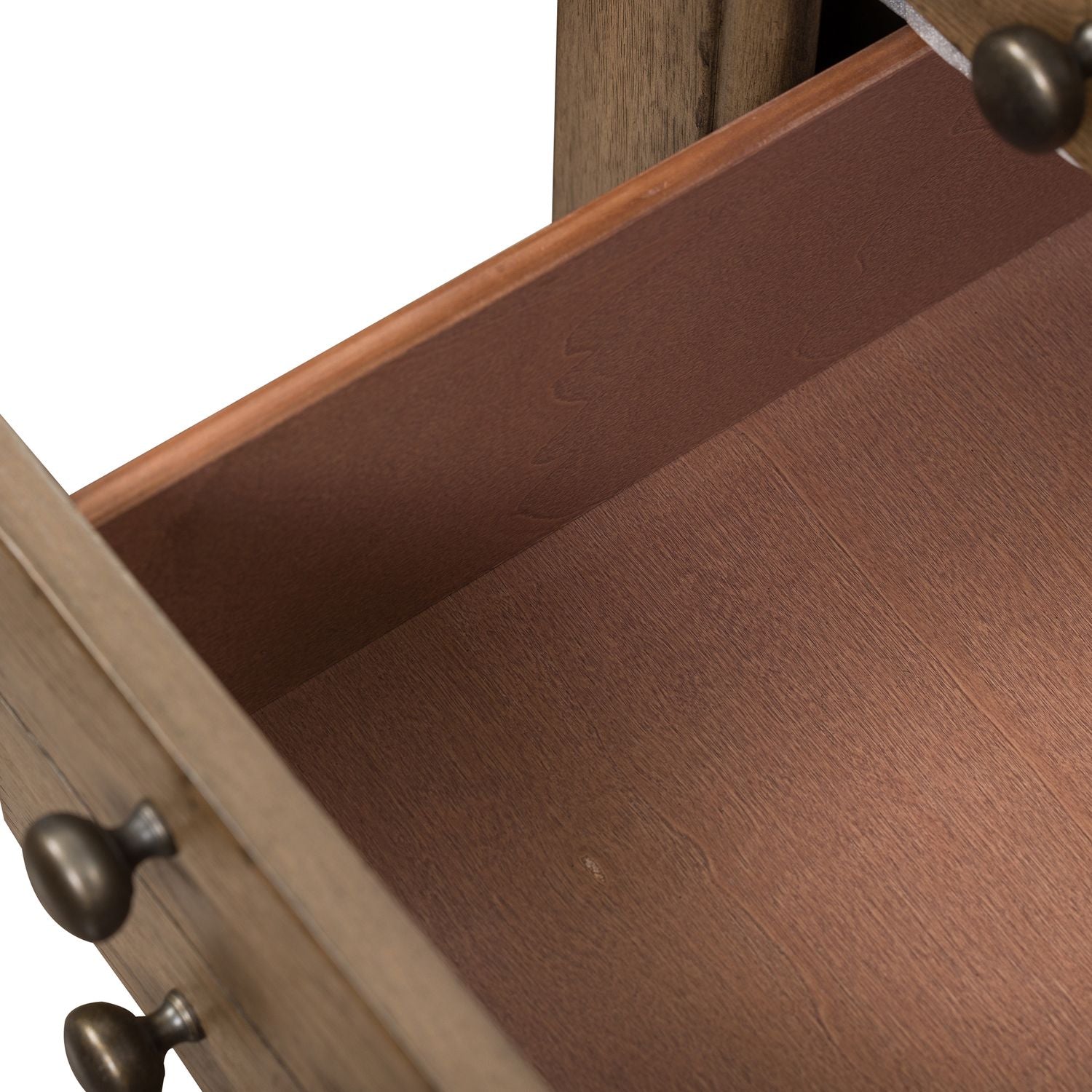 Americana Farmhouse Bedside Chest with Charging Station