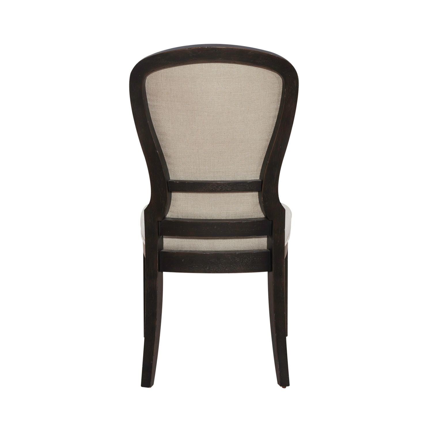 Americana Farmhouse Upholstery Tufted Back Side Chair - Black
