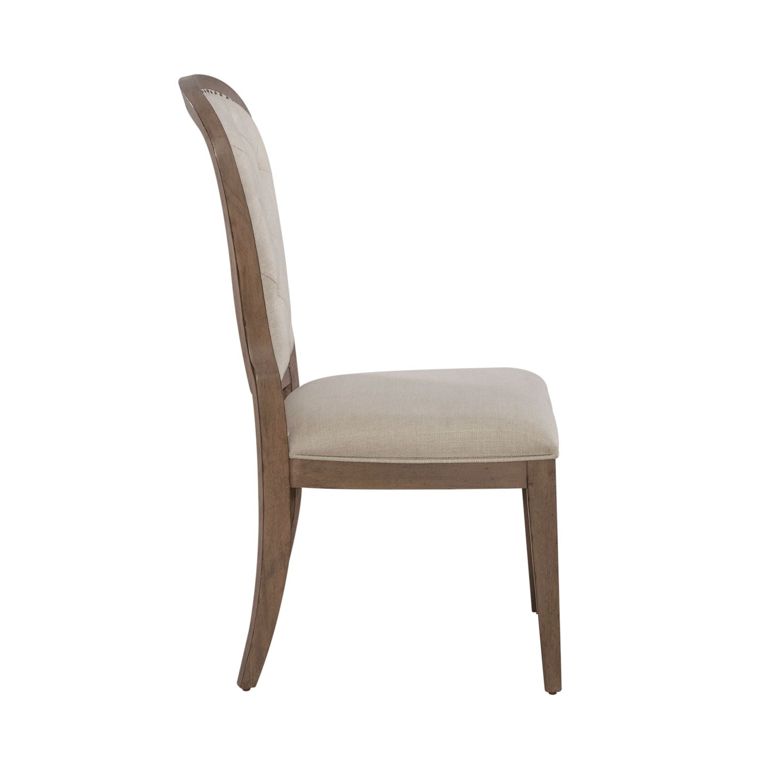Americana Farmhouse Upholstery Tufted Back Side Chair