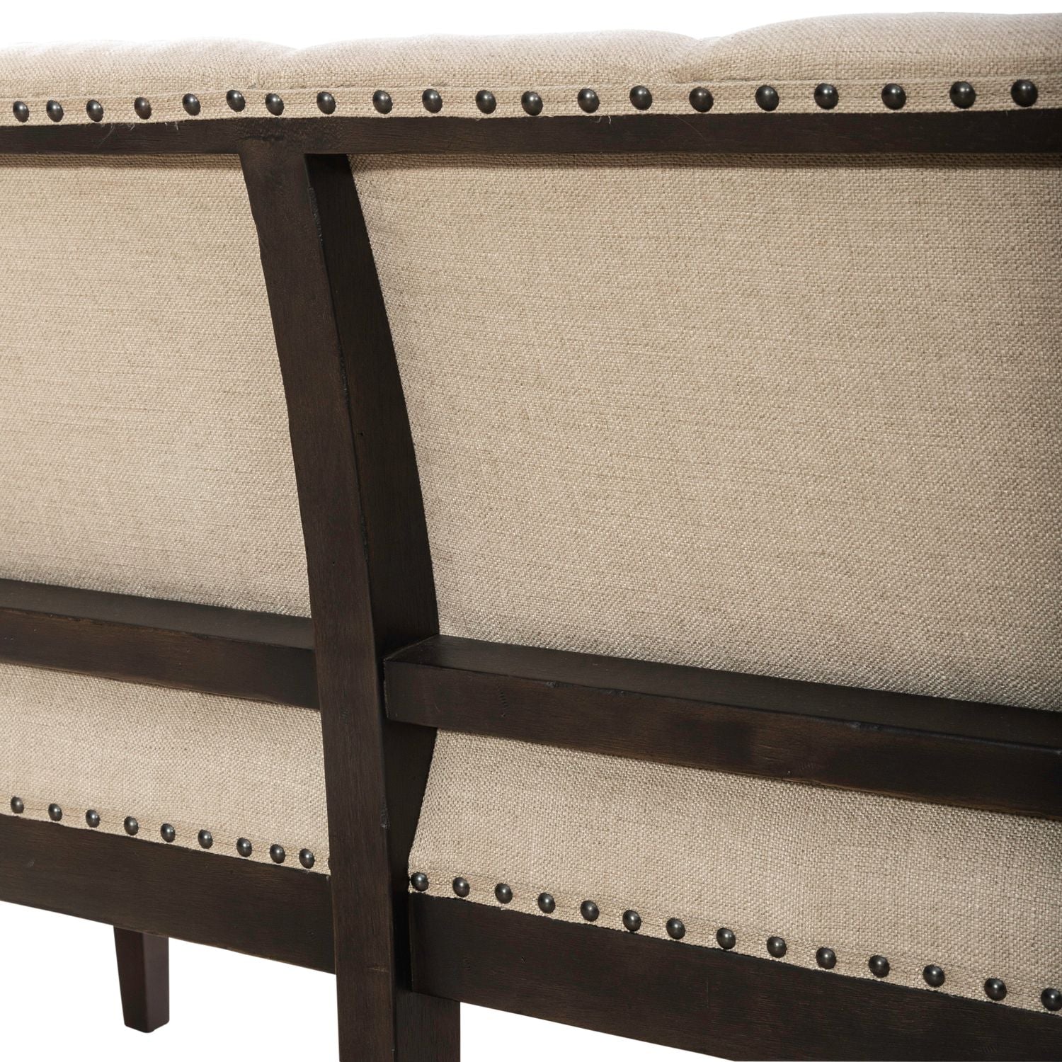 Americana Farmhouse Upholstery Shelter Dining Bench- Black