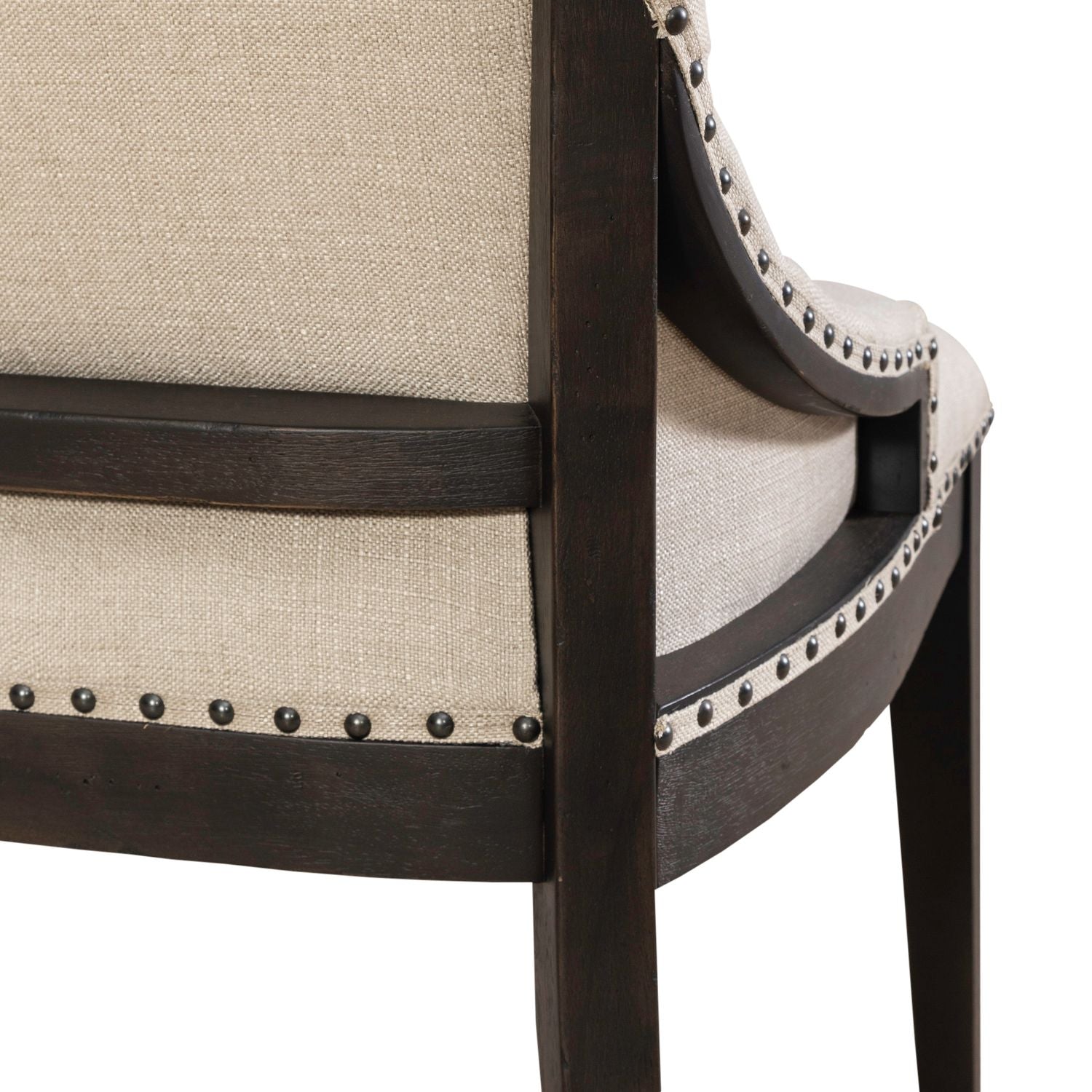 Americana Farmhouse Upholstery Shelter Dining Bench- Black