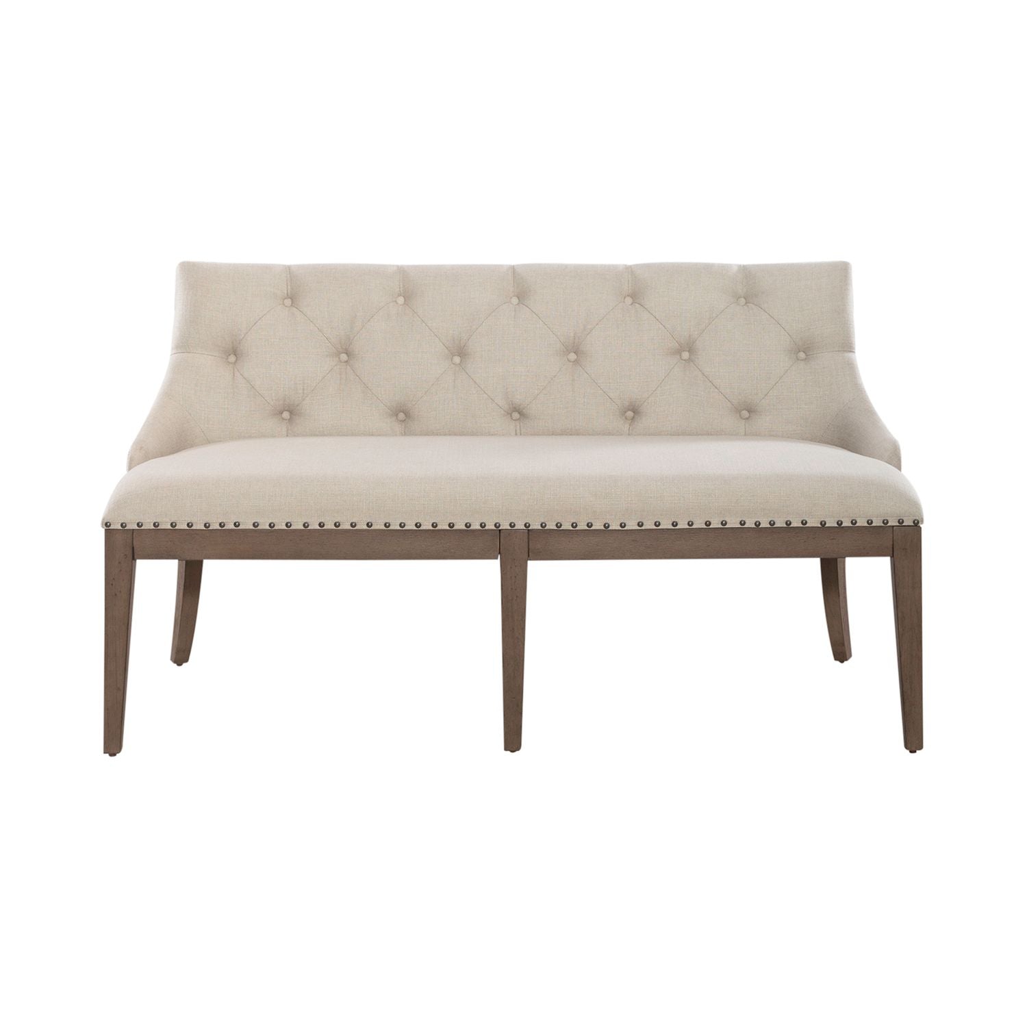 Americana Farmhouse Upholstery Shelter Dining Bench