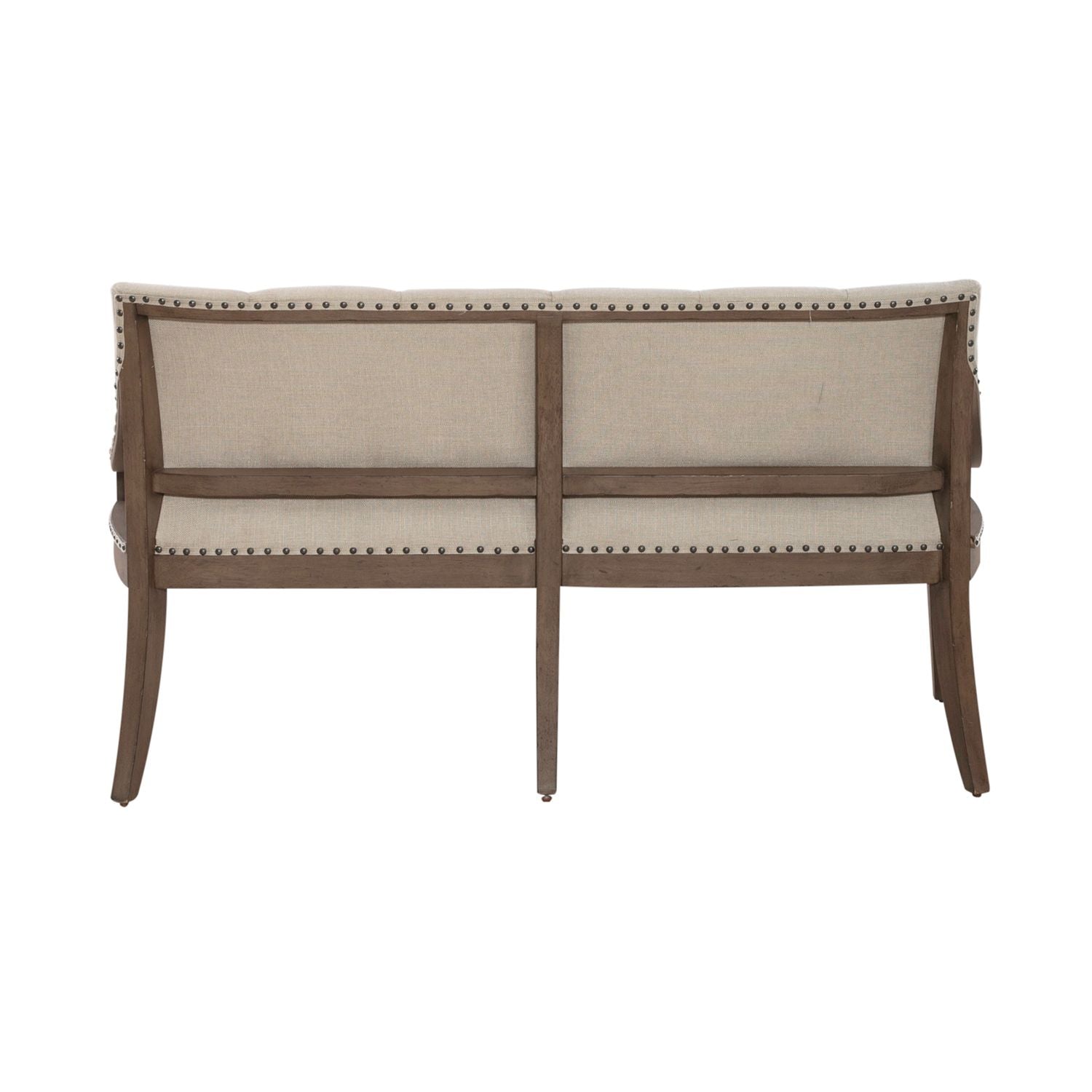 Americana Farmhouse Upholstery Shelter Dining Bench