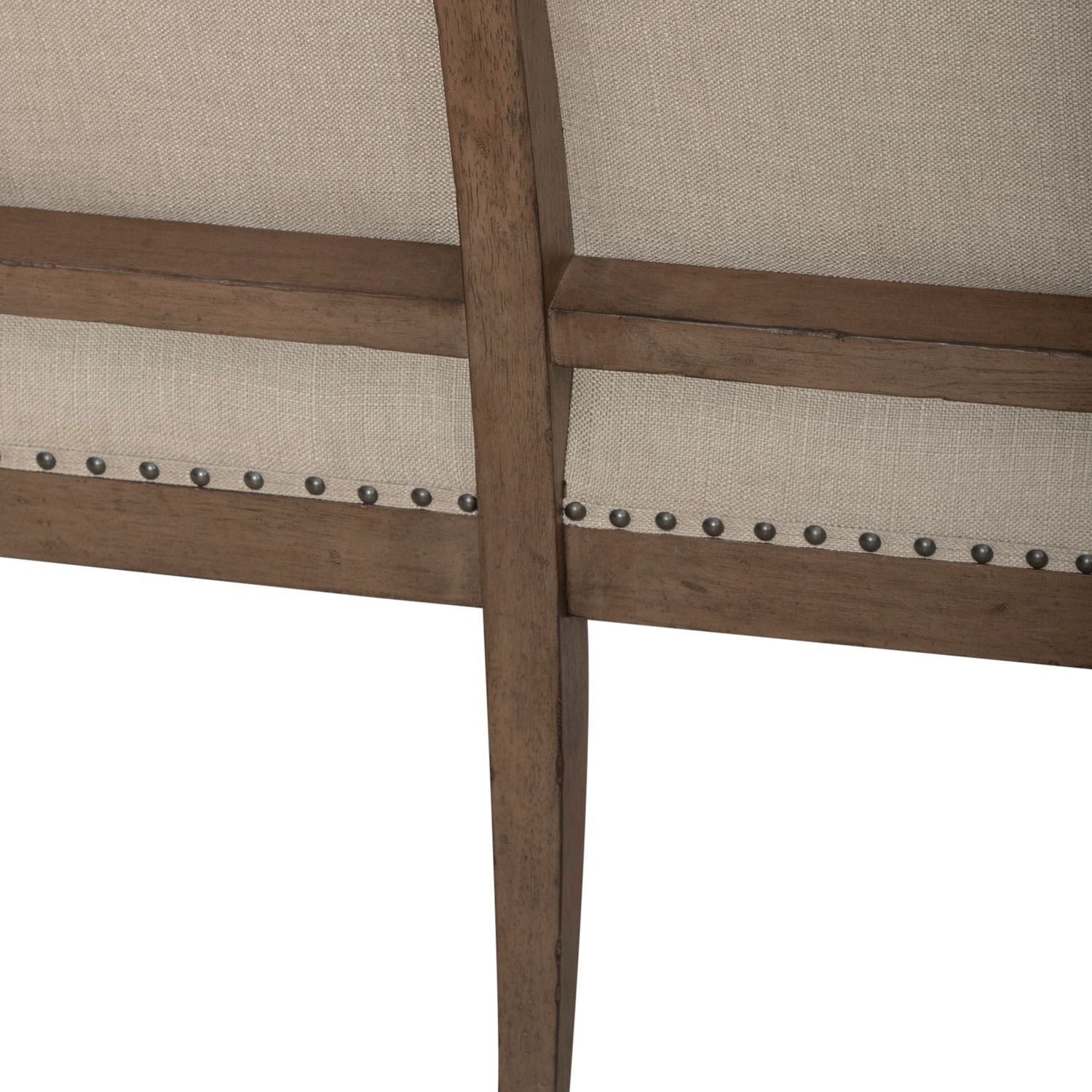 Americana Farmhouse Upholstery Shelter Dining Bench