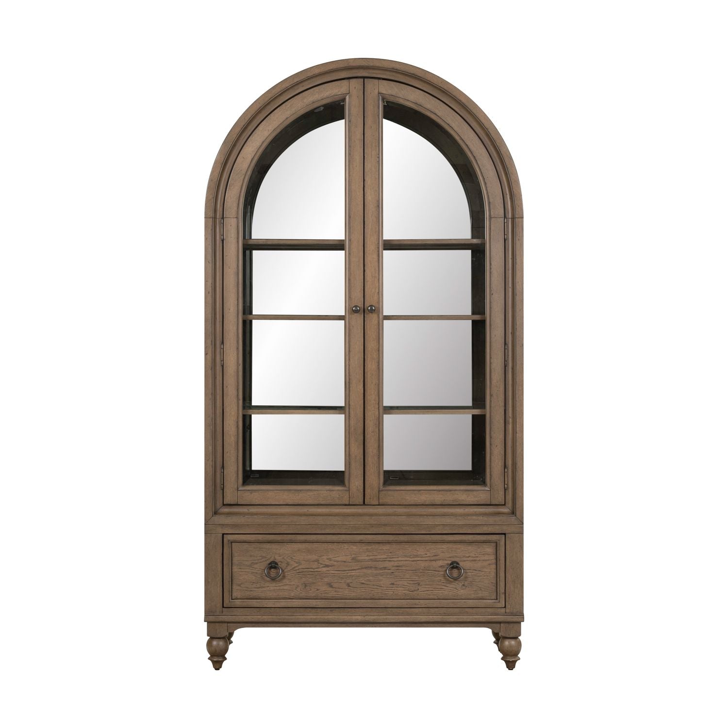 Americana Farmhouse Arched Display Cabinet