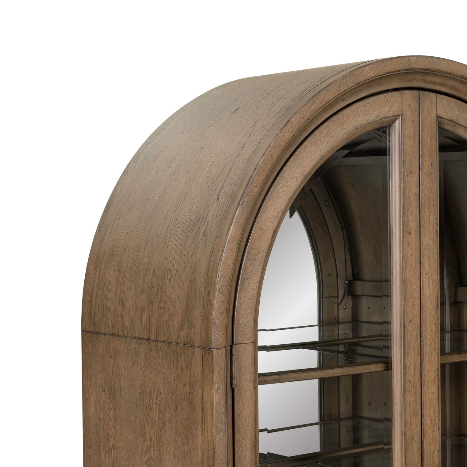 Americana Farmhouse Arched Display Cabinet