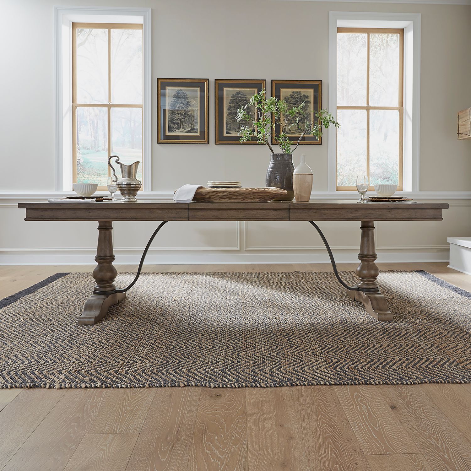 Americana Farmhouse Trestle Table Set