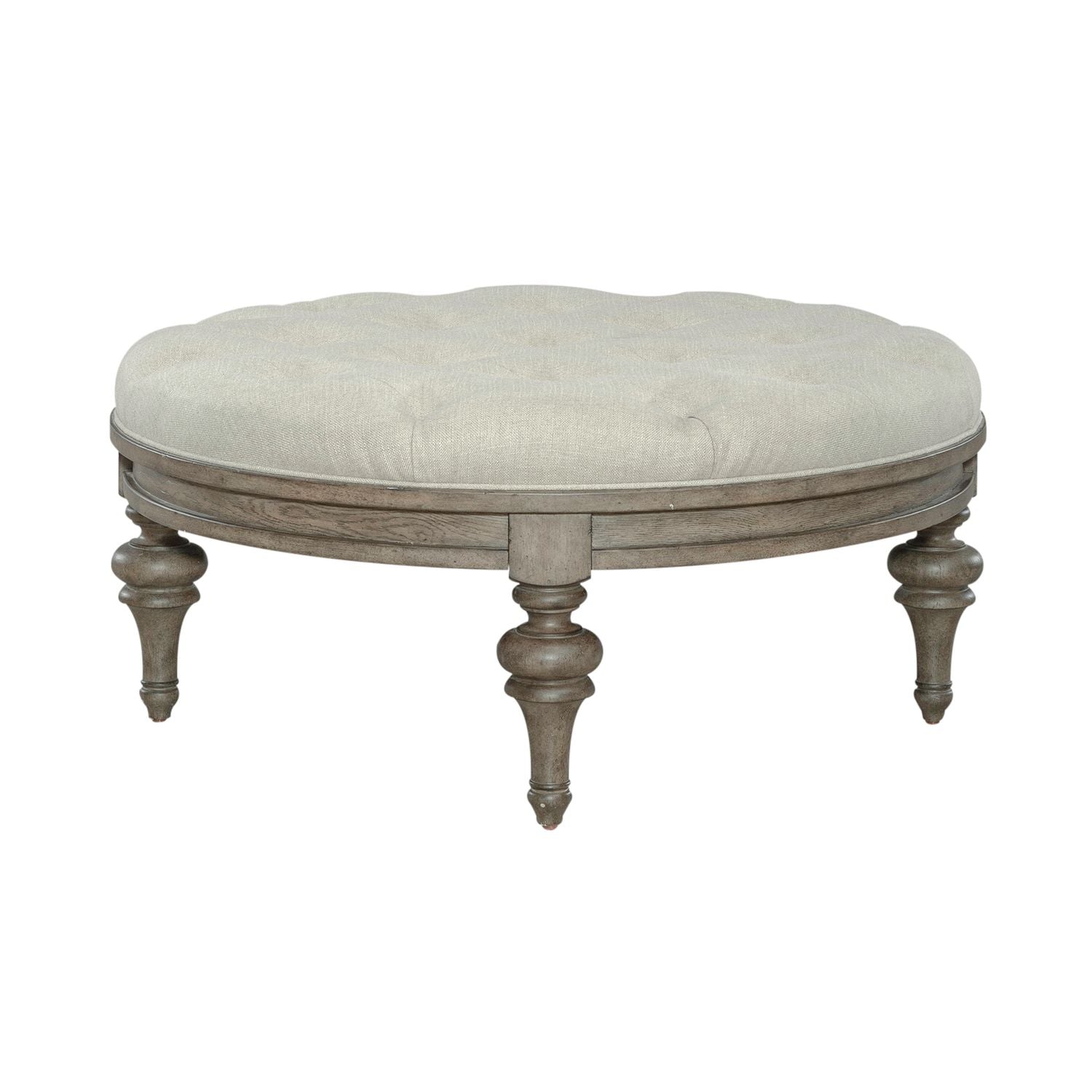 Americana Farmhouse Round Cocktail Ottoman