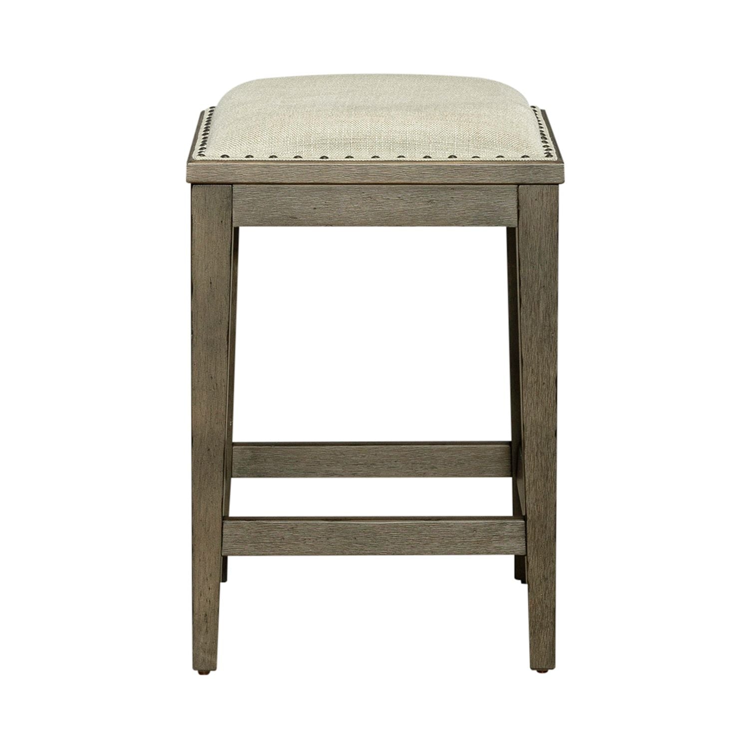 Americana Farmhouse Upholstery Console Stool