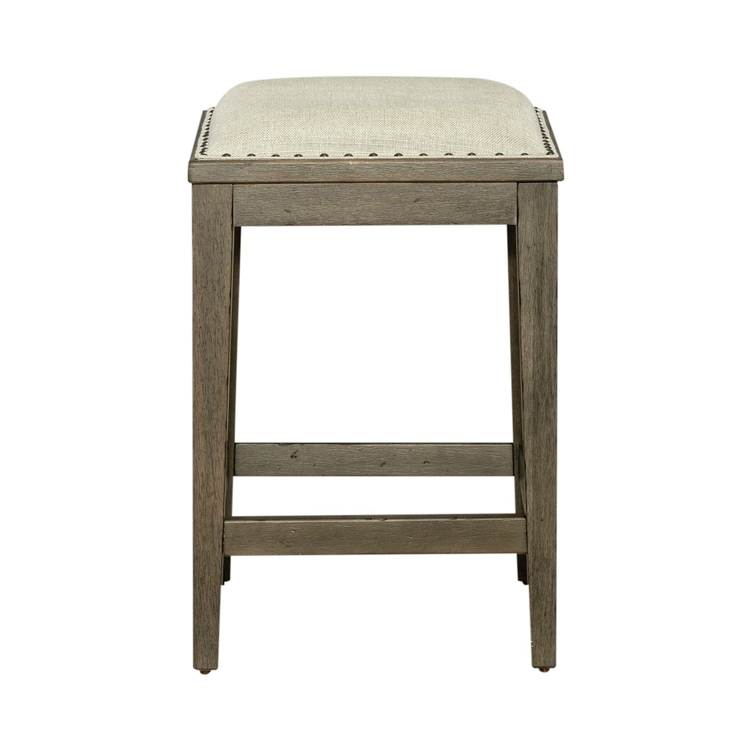 Americana Farmhouse Upholstery Console Stool