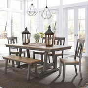 Lindsey Farm 6 Piece Trestle Table Set