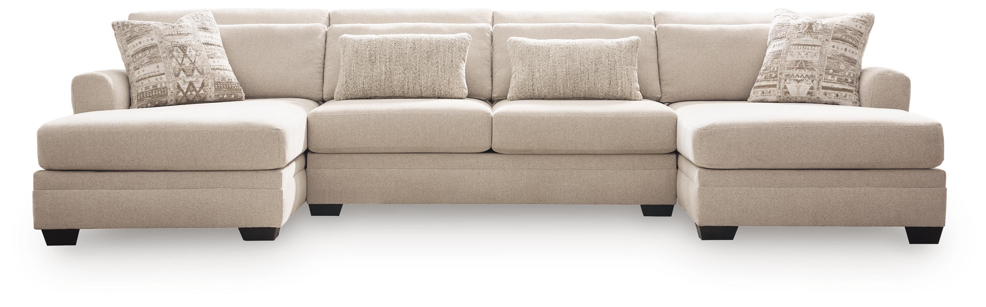 Mandi Point 3-Piece Double Chaise Sleeper Sectional