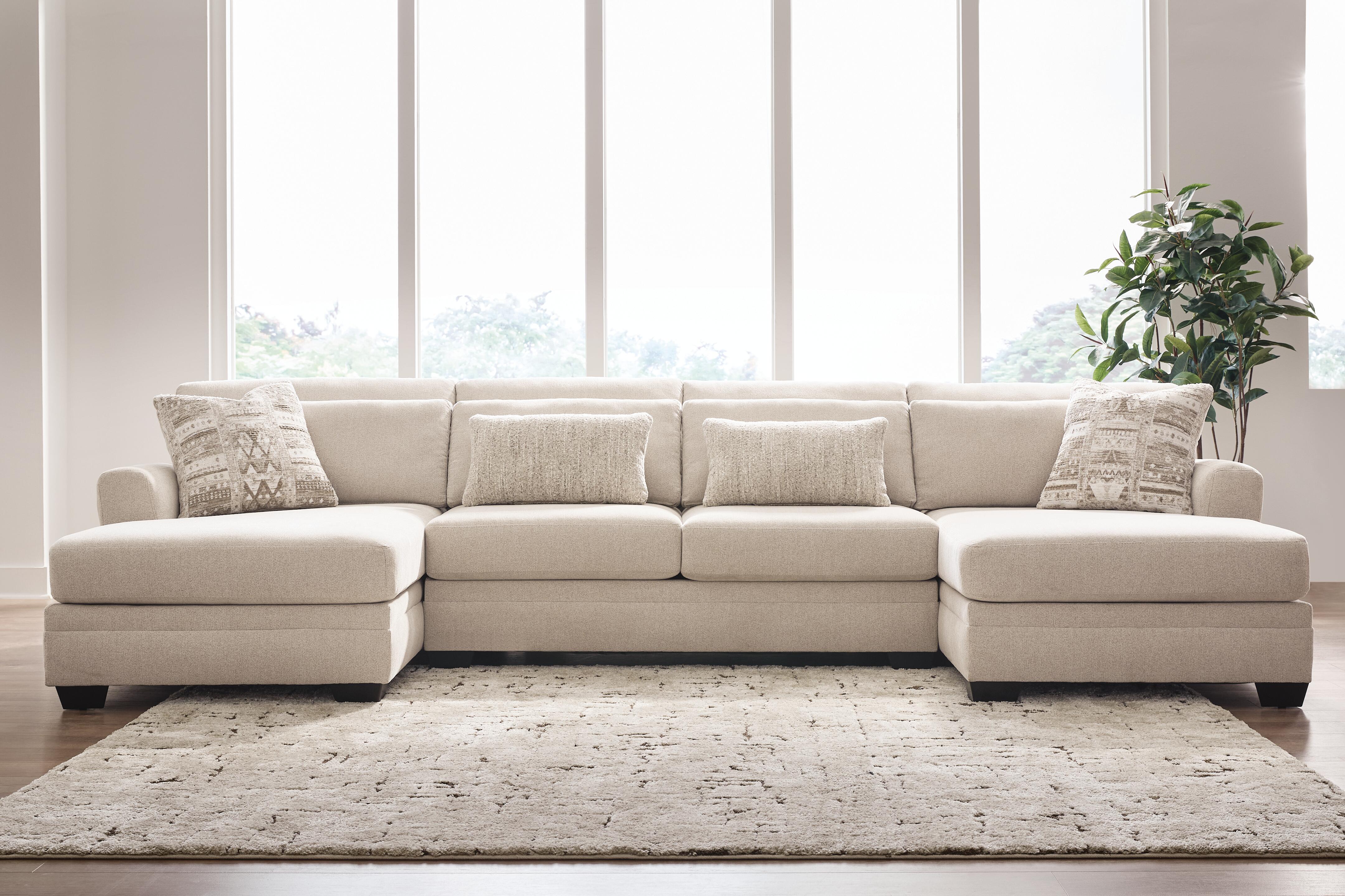 Mandi Point 3-Piece Double Chaise Sleeper Sectional