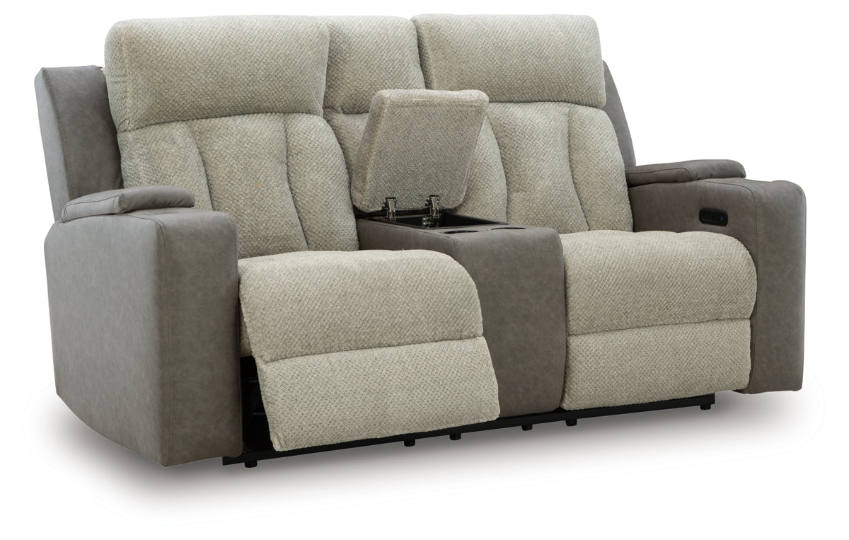 WhipLash Power Reclining Loveseat with Console