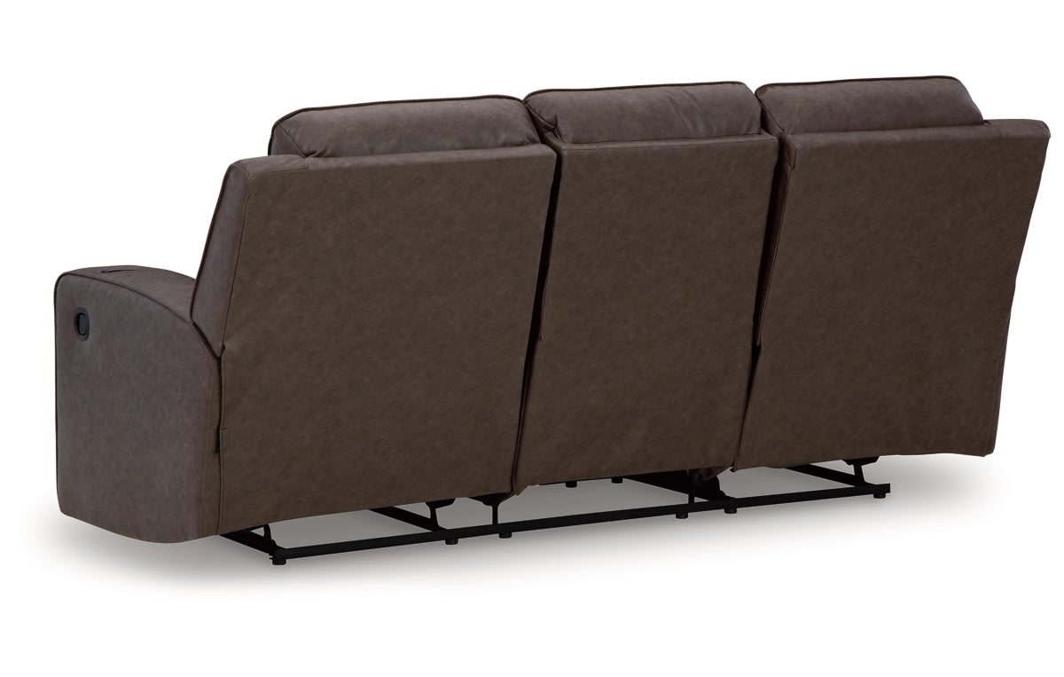 Lavenhorne Reclining Sofa with Drop Down Table