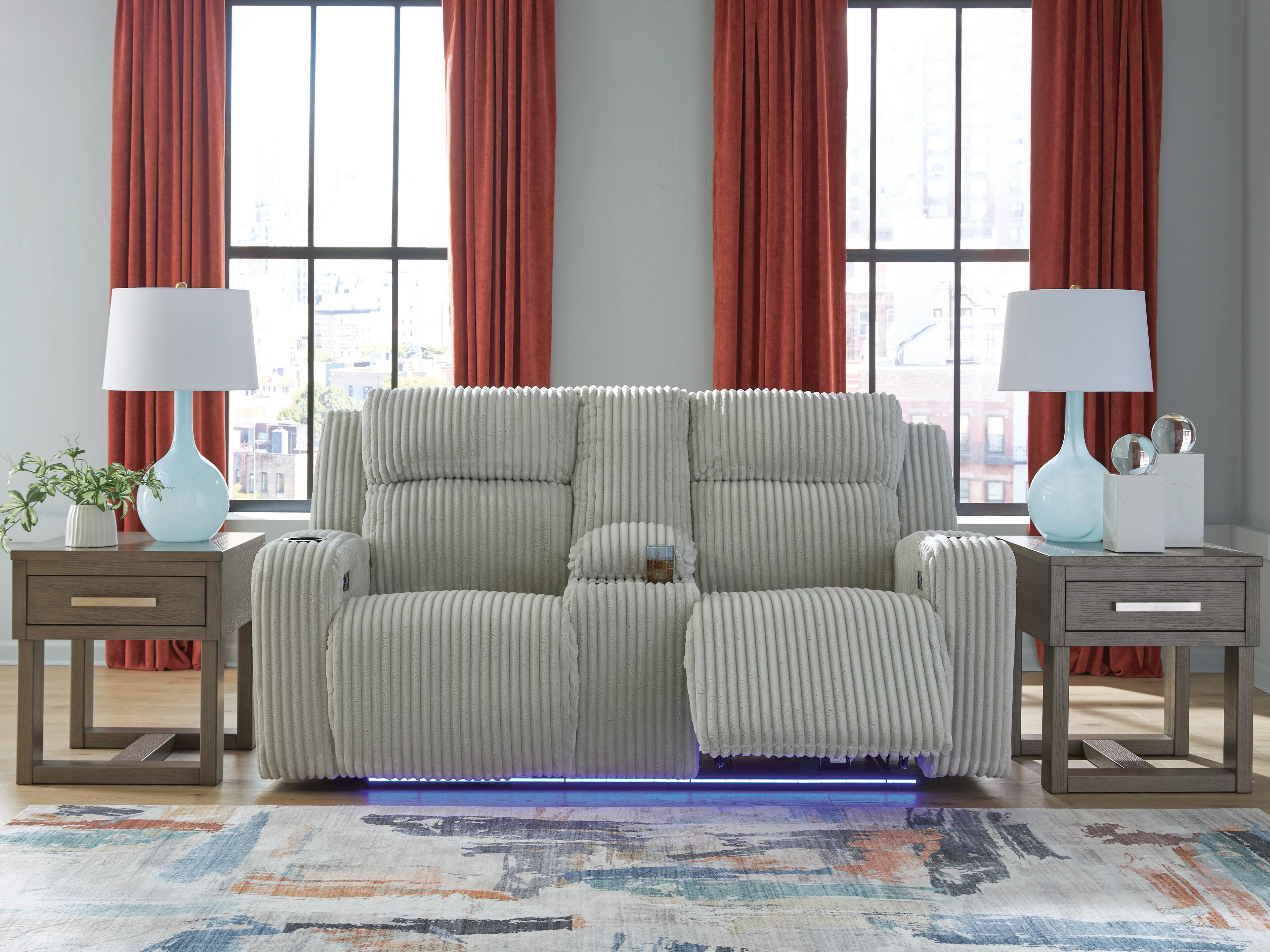Carvara Power Reclining Loveseat with Console