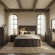Stillwater King Panel Bed, Dresser & Mirror, Chest, Nightstand