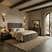 Stillwater King Panel Bed, Dresser & Mirror, Nightstand