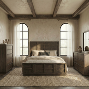 Stillwater Queen Panel Bed, Dresser & Mirror, Chest
