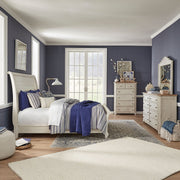 Farmhouse Reimagined King Sleigh Bed, Dresser & Mirror, Chest