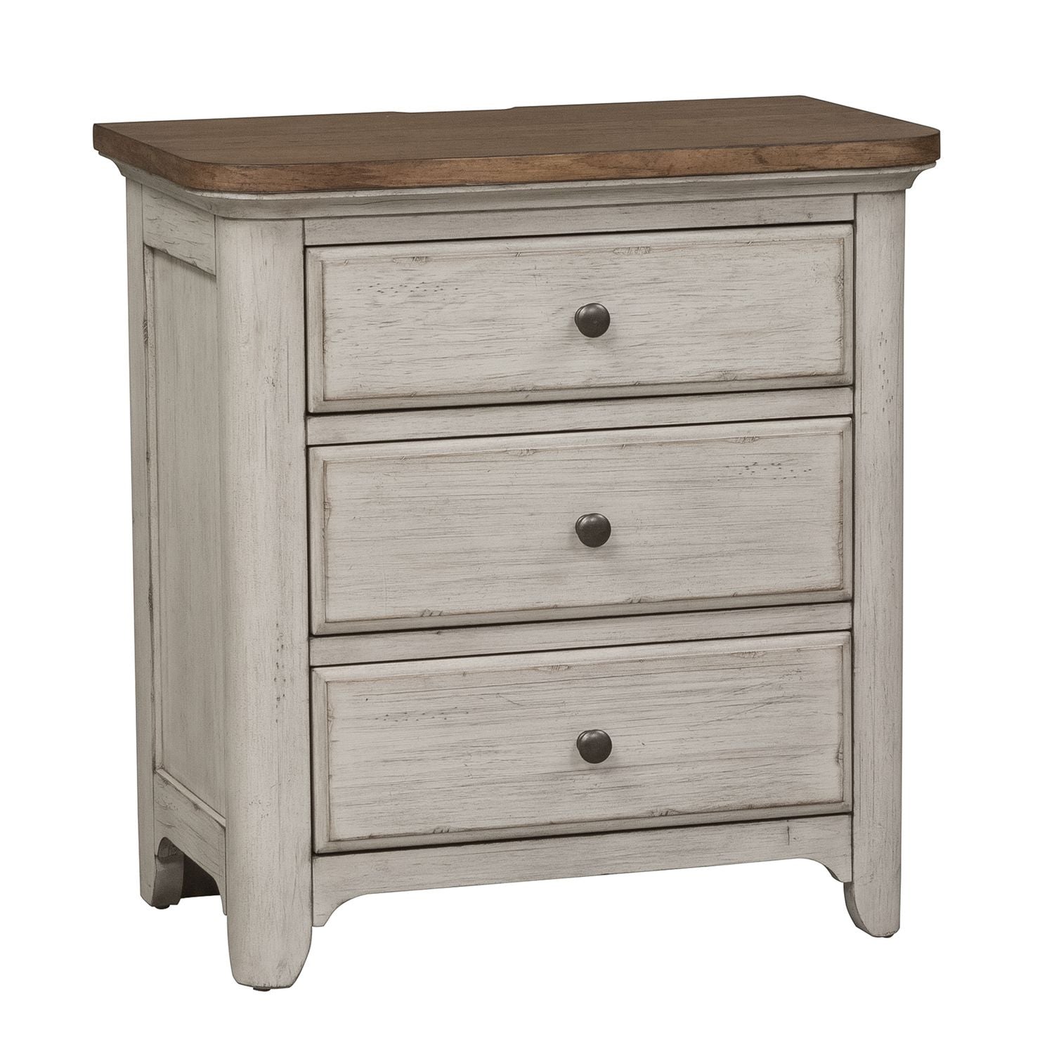 Farmhouse Reimagined King Sleigh Bed, Dresser & Mirror, Nightstand