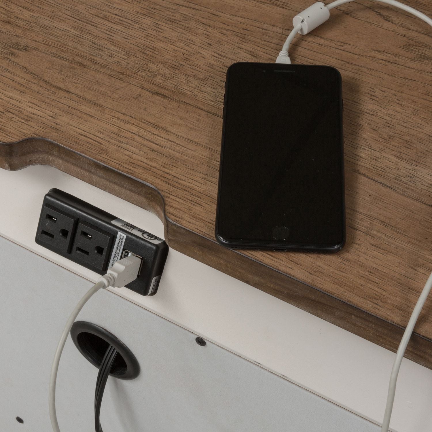 Farmhouse Reimagined 3 Drawer Nightstand with Charging Station