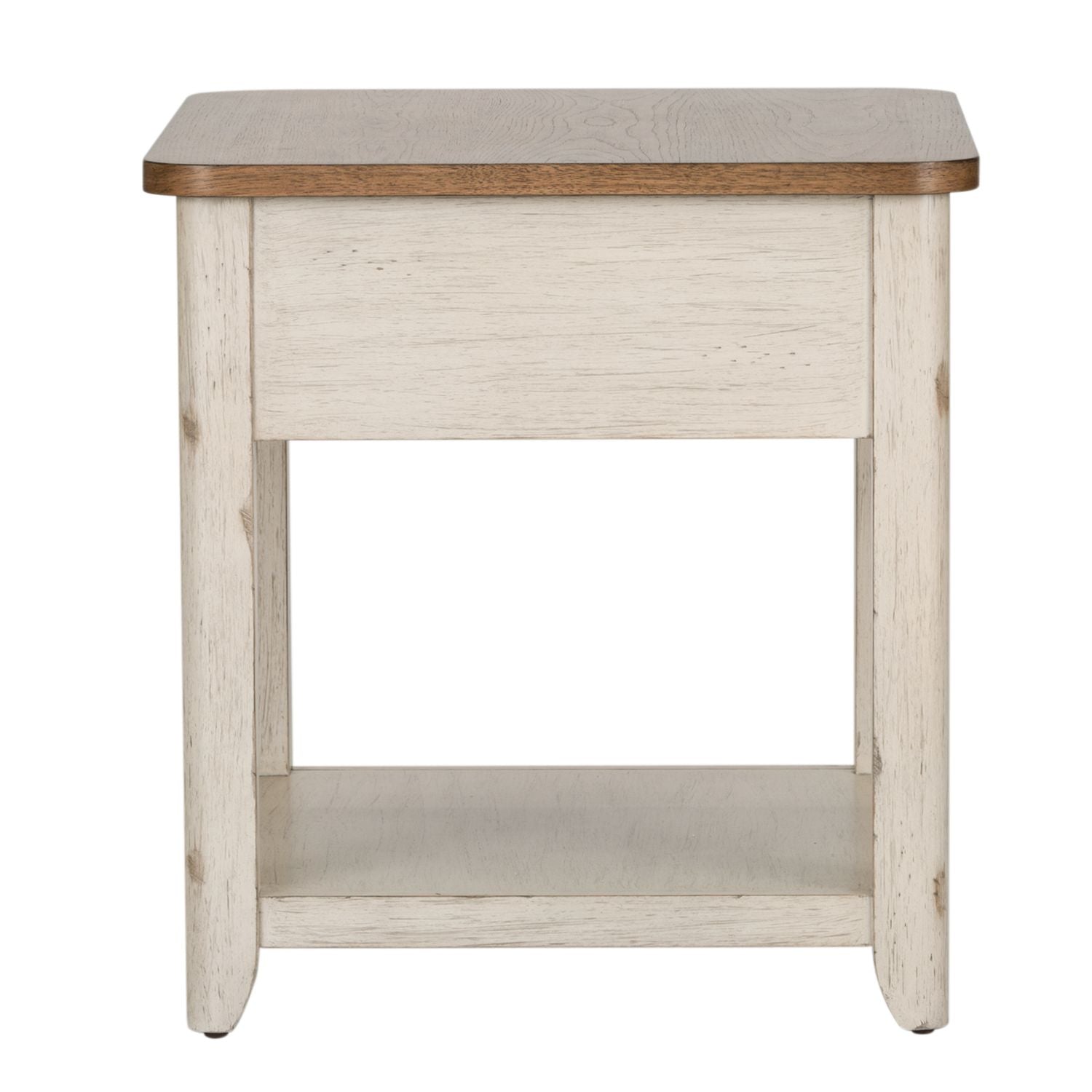 Farmhouse Reimagined End Table with Basket