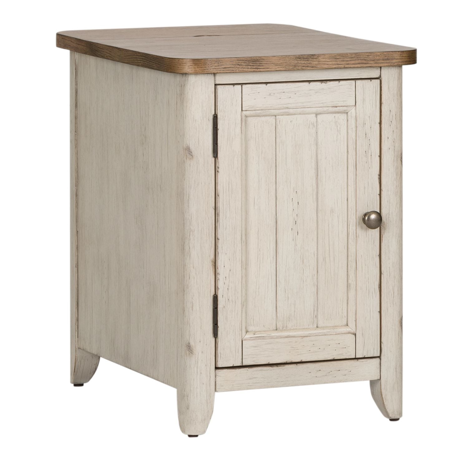 Farmhouse Reimagined Door Chair Side Table with Charging Station