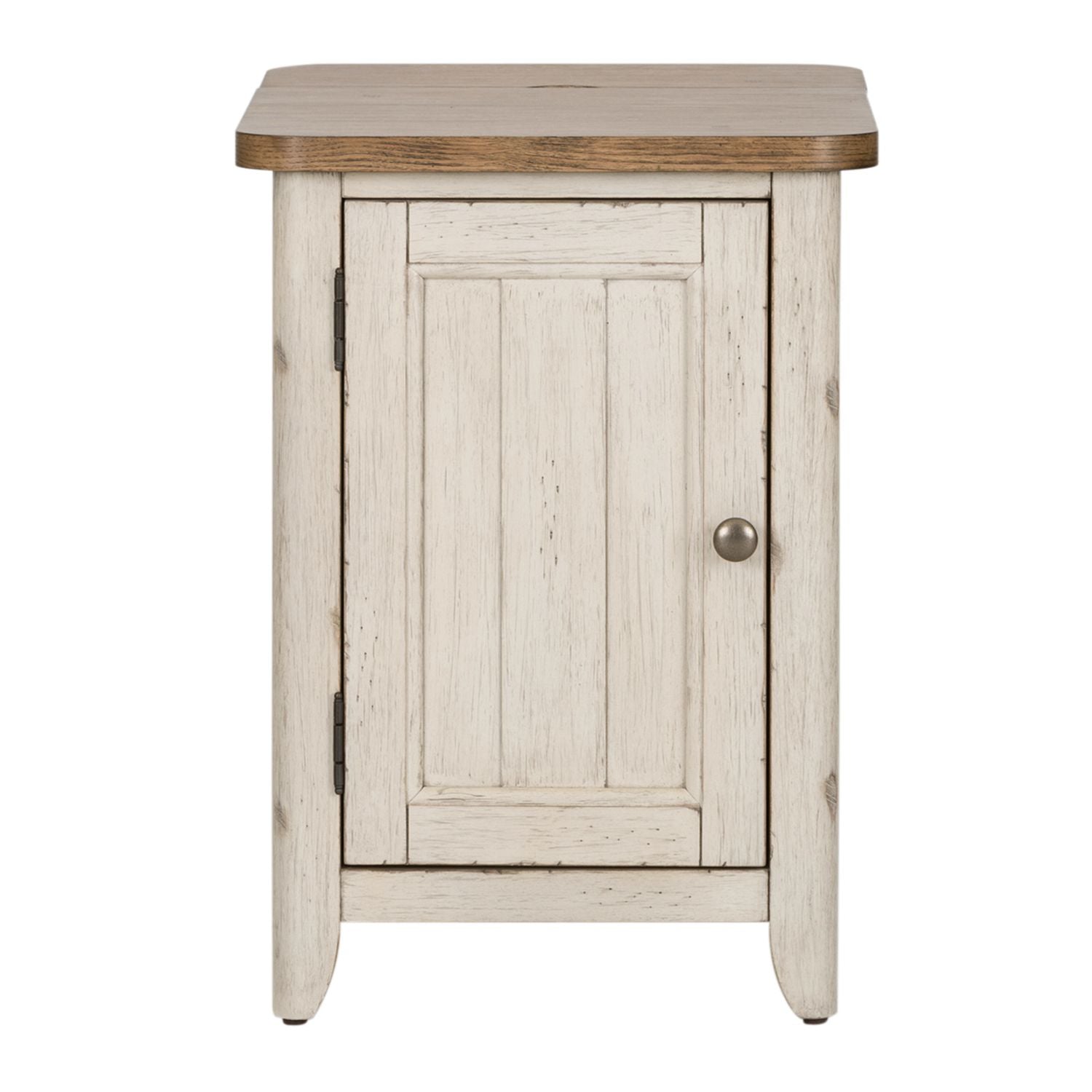 Farmhouse Reimagined Door Chair Side Table with Charging Station