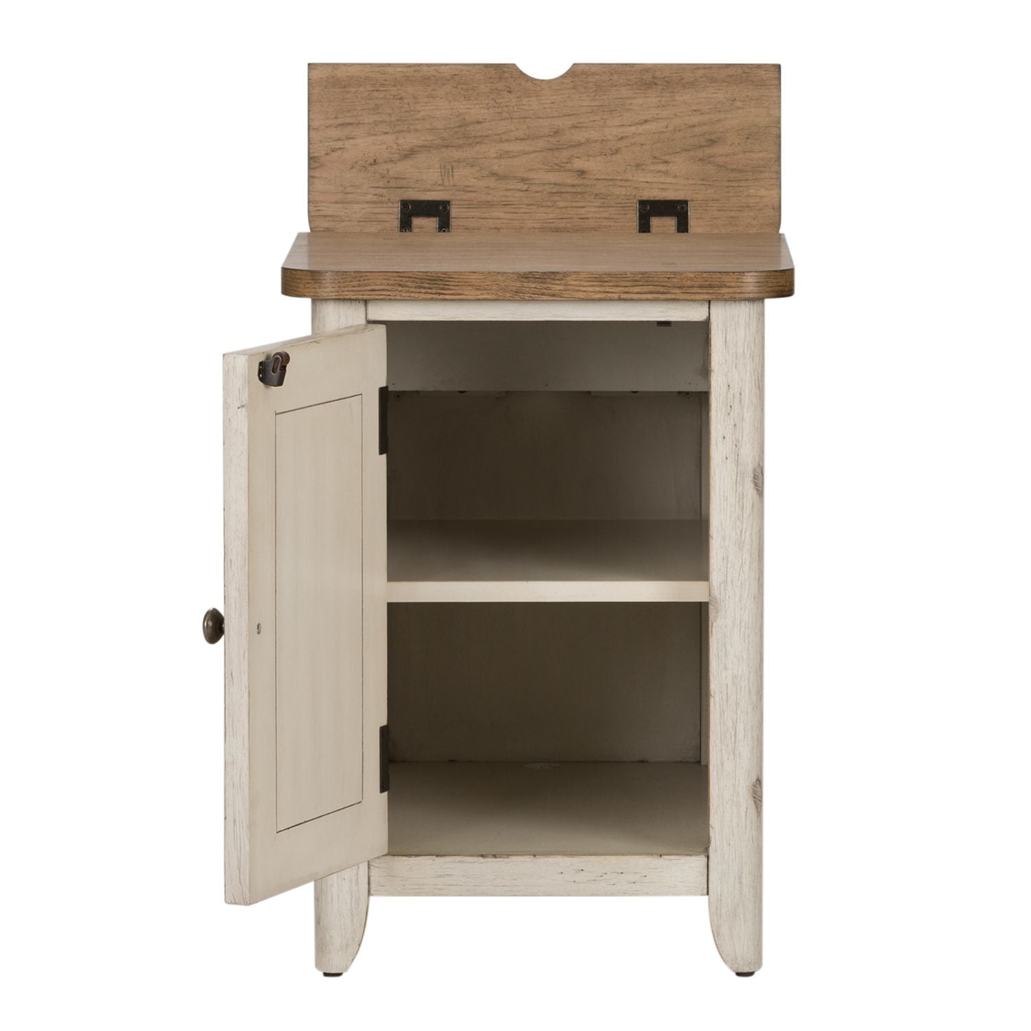 Farmhouse Reimagined Door Chair Side Table with Charging Station