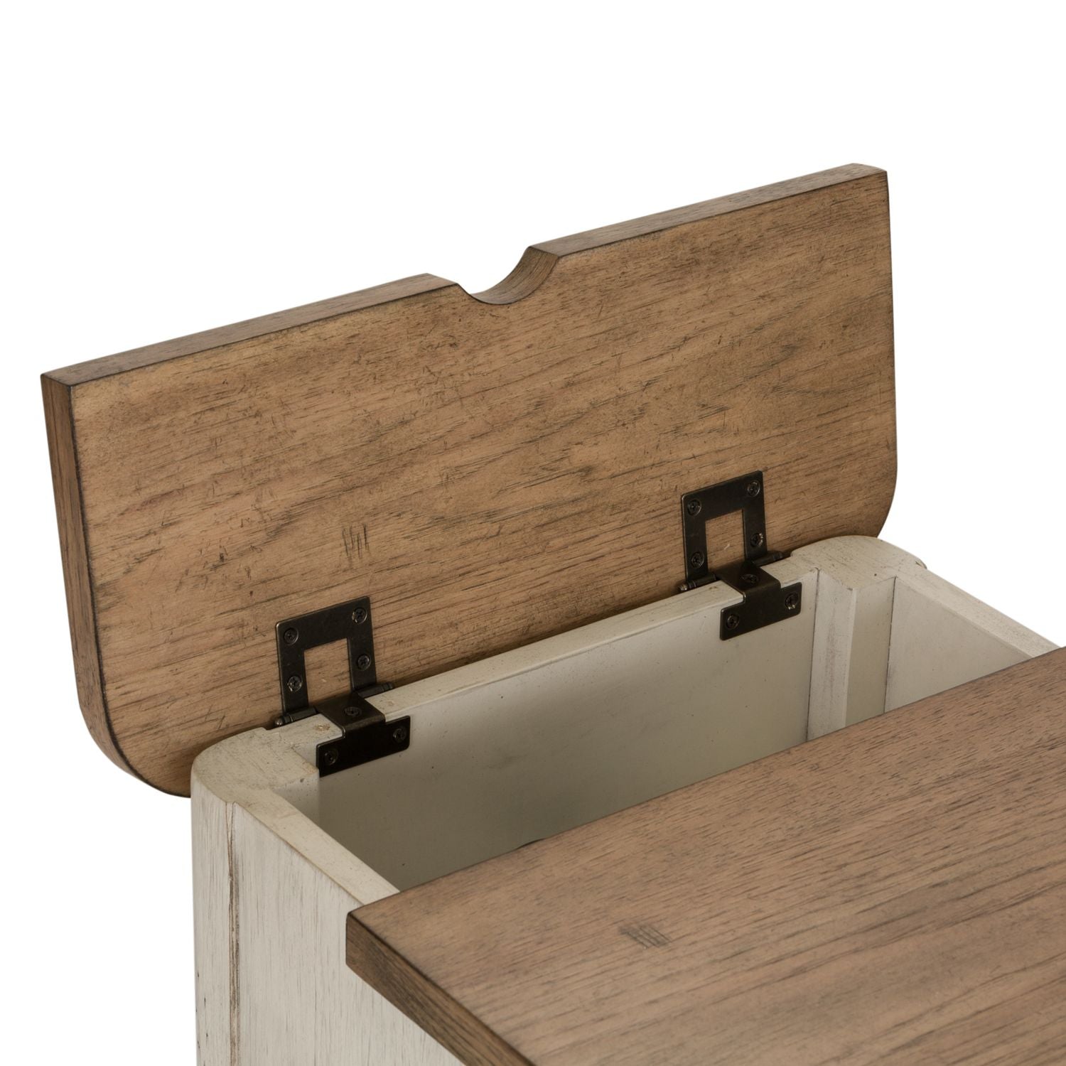Farmhouse Reimagined Door Chair Side Table with Charging Station