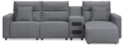 Modmax II 4-Piece Reclining Sectional with Chaise and Audio Console