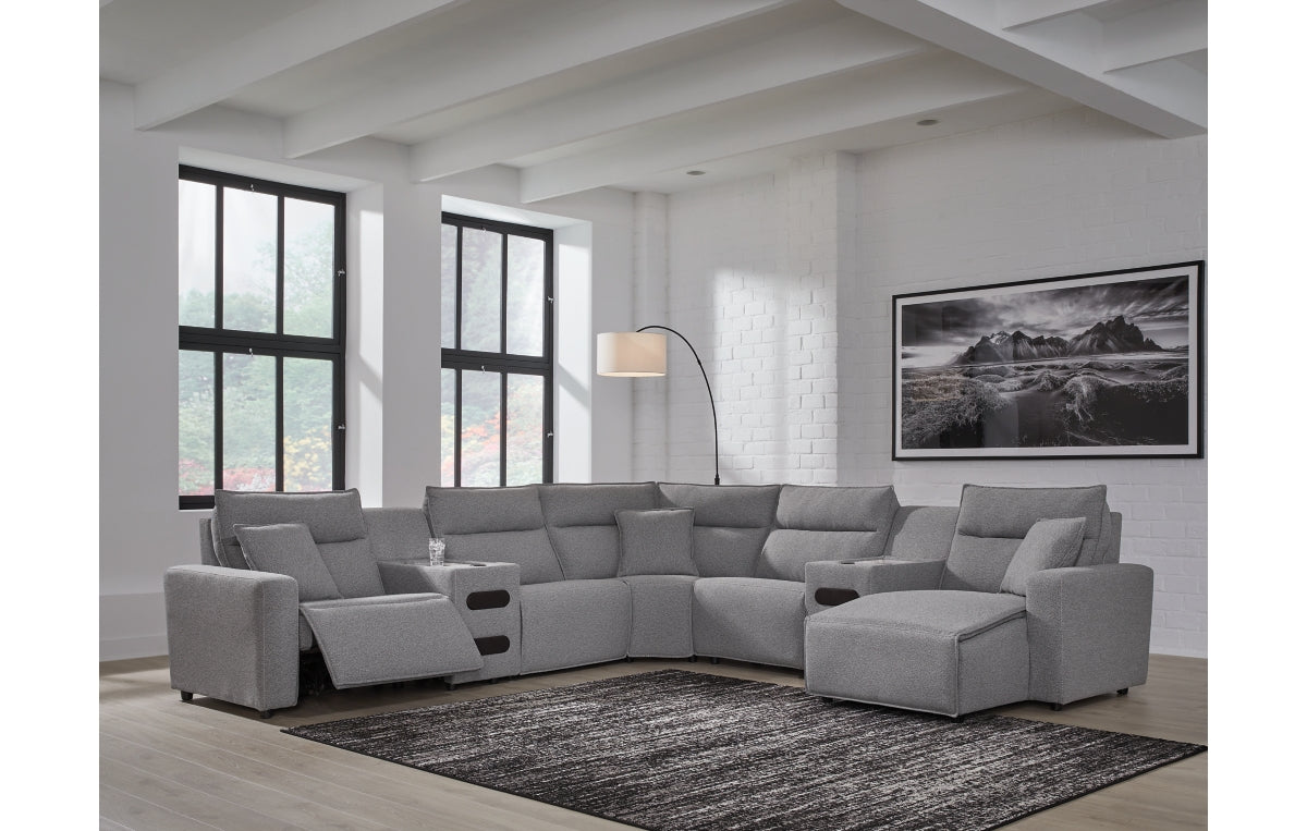 Modmax II 7-Piece Power Reclining Sectional with Chaise and Audio Consoles