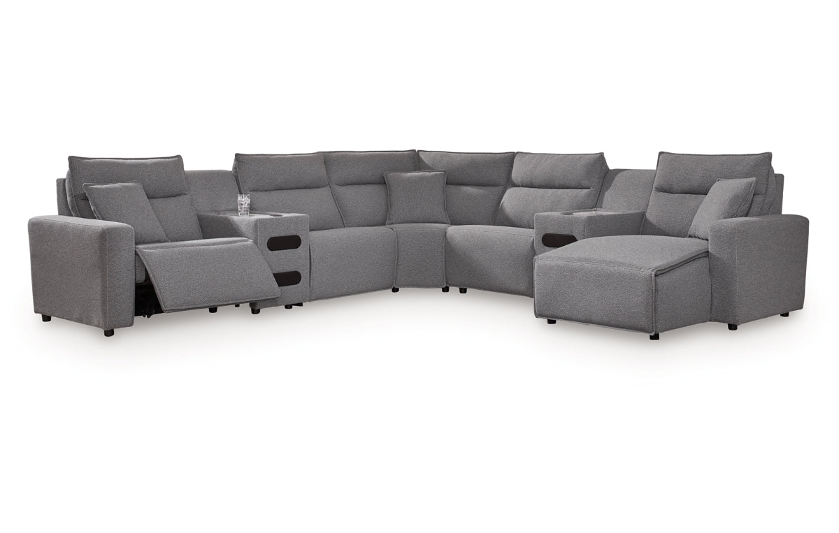 Modmax II 7-Piece Power Reclining Sectional with Chaise and Audio Consoles