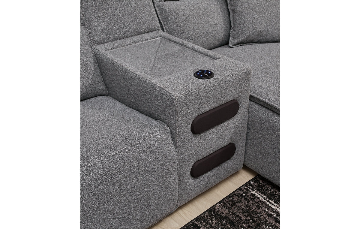 Modmax II 3-Piece Power Reclining Sectional with Chaise and Audio Console