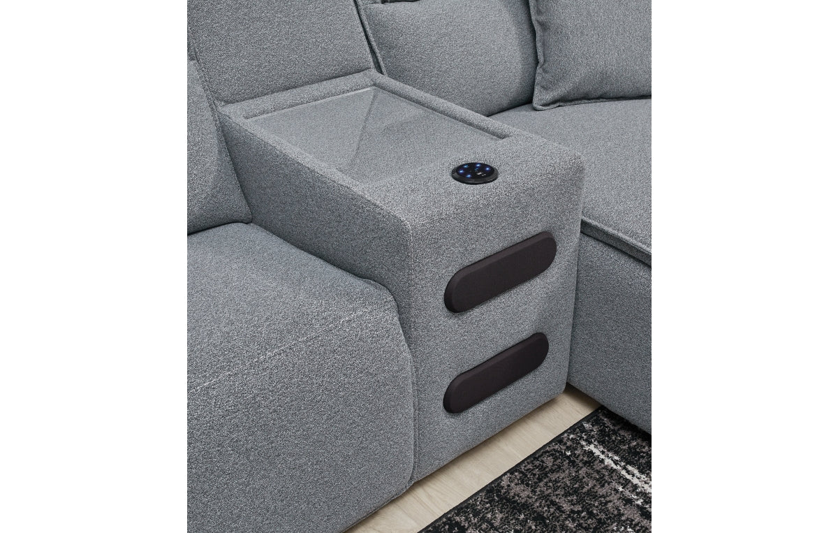 Modmax II 6-Piece Reclining Sectional with Chaise and Audio Console
