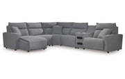 Modmax II 6-Piece Reclining Sectional with Chaise and Audio Console