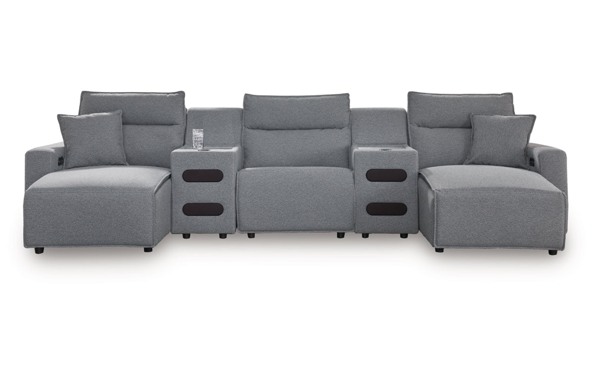 Modmax II 5-Piece Power Reclining Sectional with Chaise and Audio Consoles