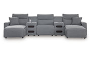 Modmax II 5-Piece Power Reclining Sectional with Chaise and Audio Consoles