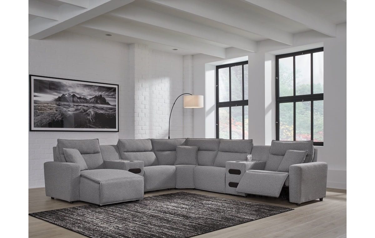 Modmax II 7-Piece Power Reclining Sectional with Chaise and Audio Consoles